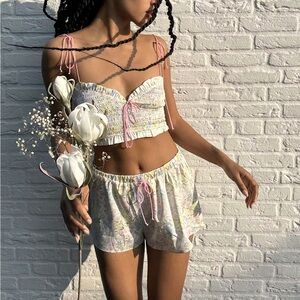 For Love & Lemons Garden Glitter Set! 💐 Top and shorts! S & M